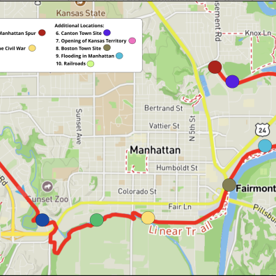Linear Trail Marker Map