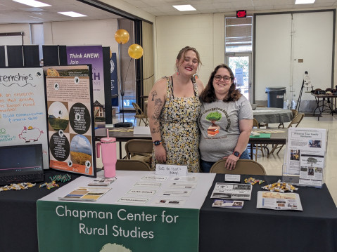 Kim Westcott and Hannah Palsa tabling at the fair