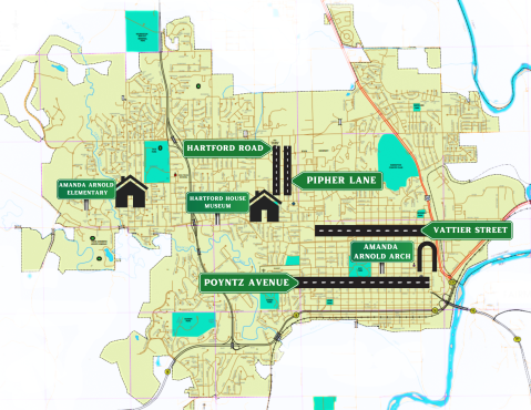 SItes in Manhattan Named after Hartford People
