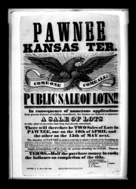 Pawnee Advertisement for Land