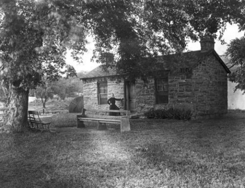 Potawatomie Indian Pay Station, St. Marys, Kansas, Between 1880 and 1890, View of the Potawatomie Indian pay station in St. Marys, Kansas, Courtesy of Kansas State Historical Society, https://www.kansasmemory.gov/item/211961