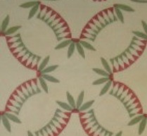 Detail of the paternning on Martha's quilt