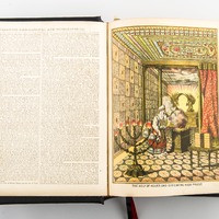 Bible opened to a drawing 