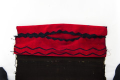 Close up on the neck line of the dress