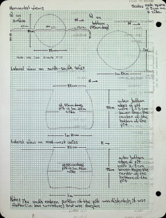 Detailed plan views and cross-sectons of two storage pits at the Lonergan site (November 22, 1969)